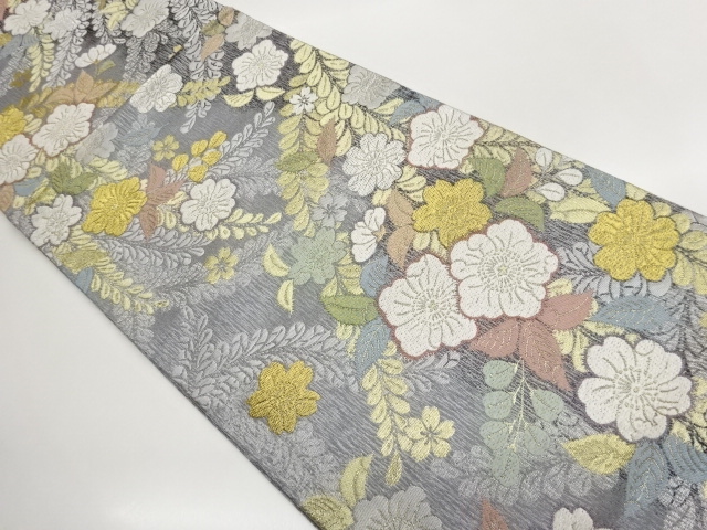 JAPANESE KIMONO / TSUJIGAHANA PATTERN WOVEN FUKURO OBI